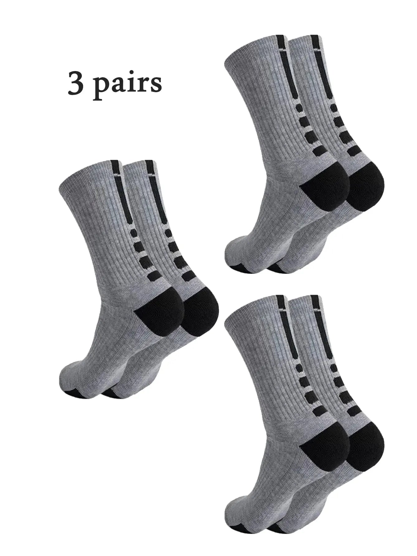 NONE Pro Basketball Training Socks With Mid Length TowelBottoms 3-Pair