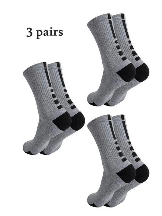 NONE Pro Basketball Training Socks With Mid Length TowelBottoms 3-Pair