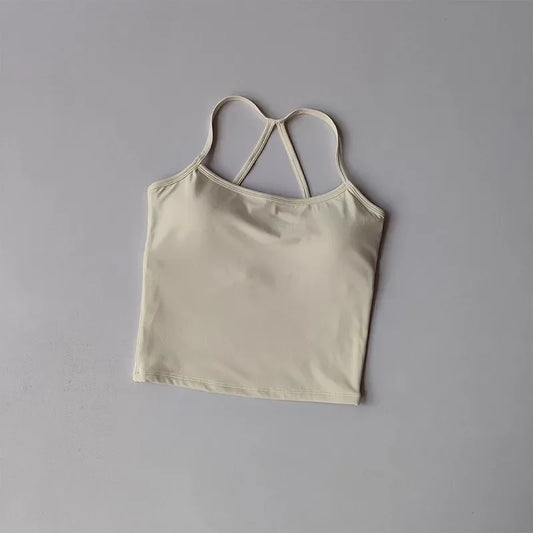 Women's Cross Back Yoga Sports Bra Push Up Fitness Vest