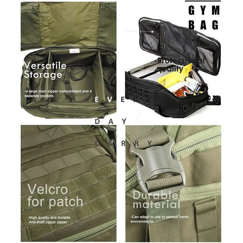 LQARMY 3 Way Duffle Bag For Travel And Everyday Use
