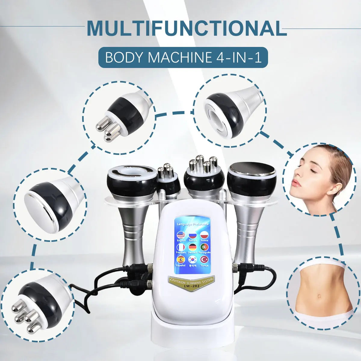 Amilibeauty 4in1 Cavitation Body Slimming Machine Vacuum Suction