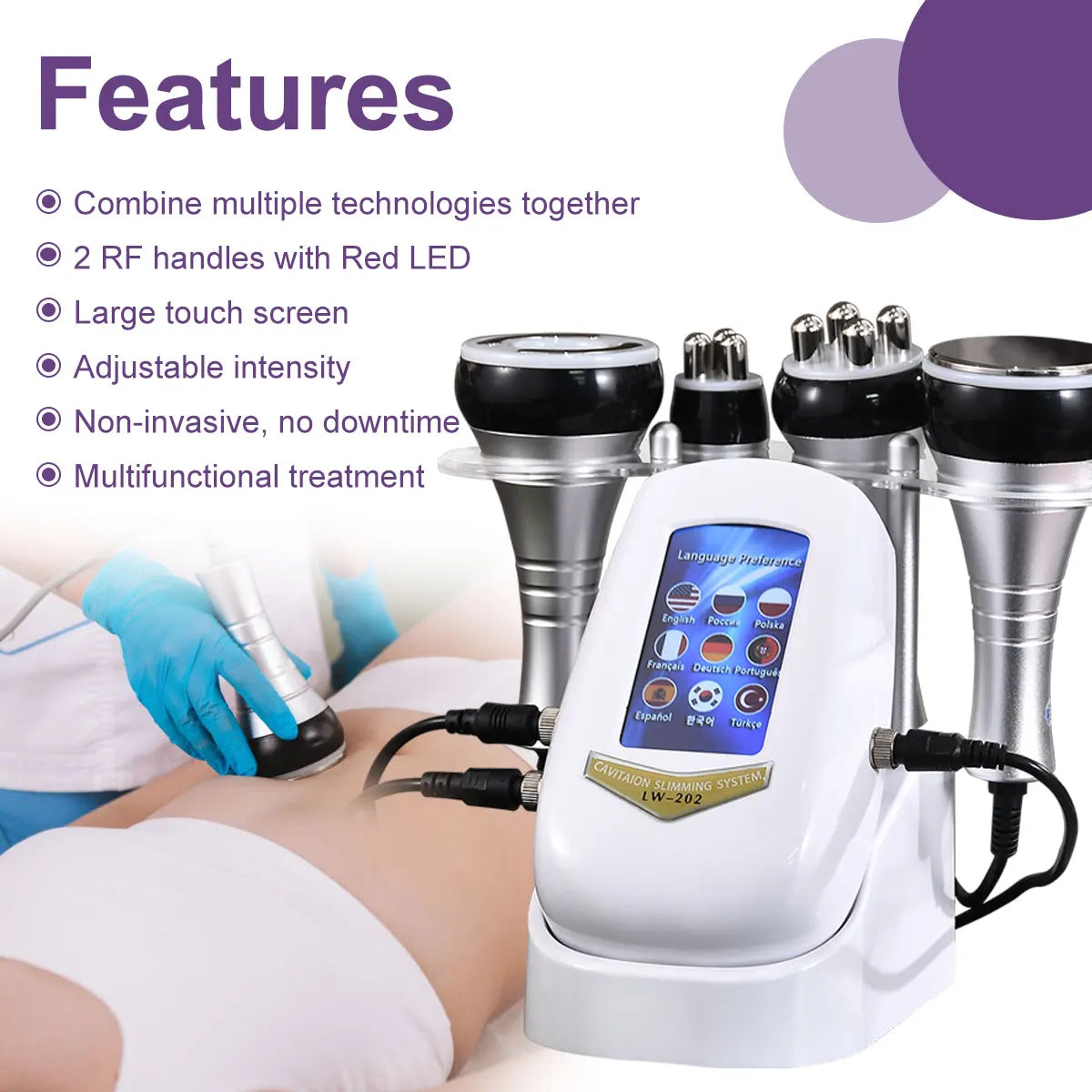 Amilibeauty 4in1 Cavitation Body Slimming Machine Vacuum Suction