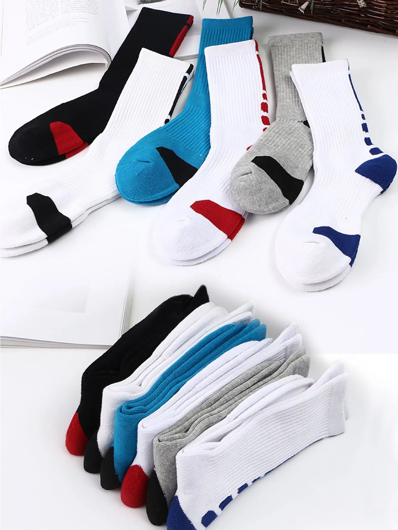 NONE Pro Basketball Training Socks With Mid Length TowelBottoms 3-Pair