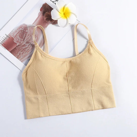 Backless Seamless Sports Bra For Yoga With Adjustable Straps
