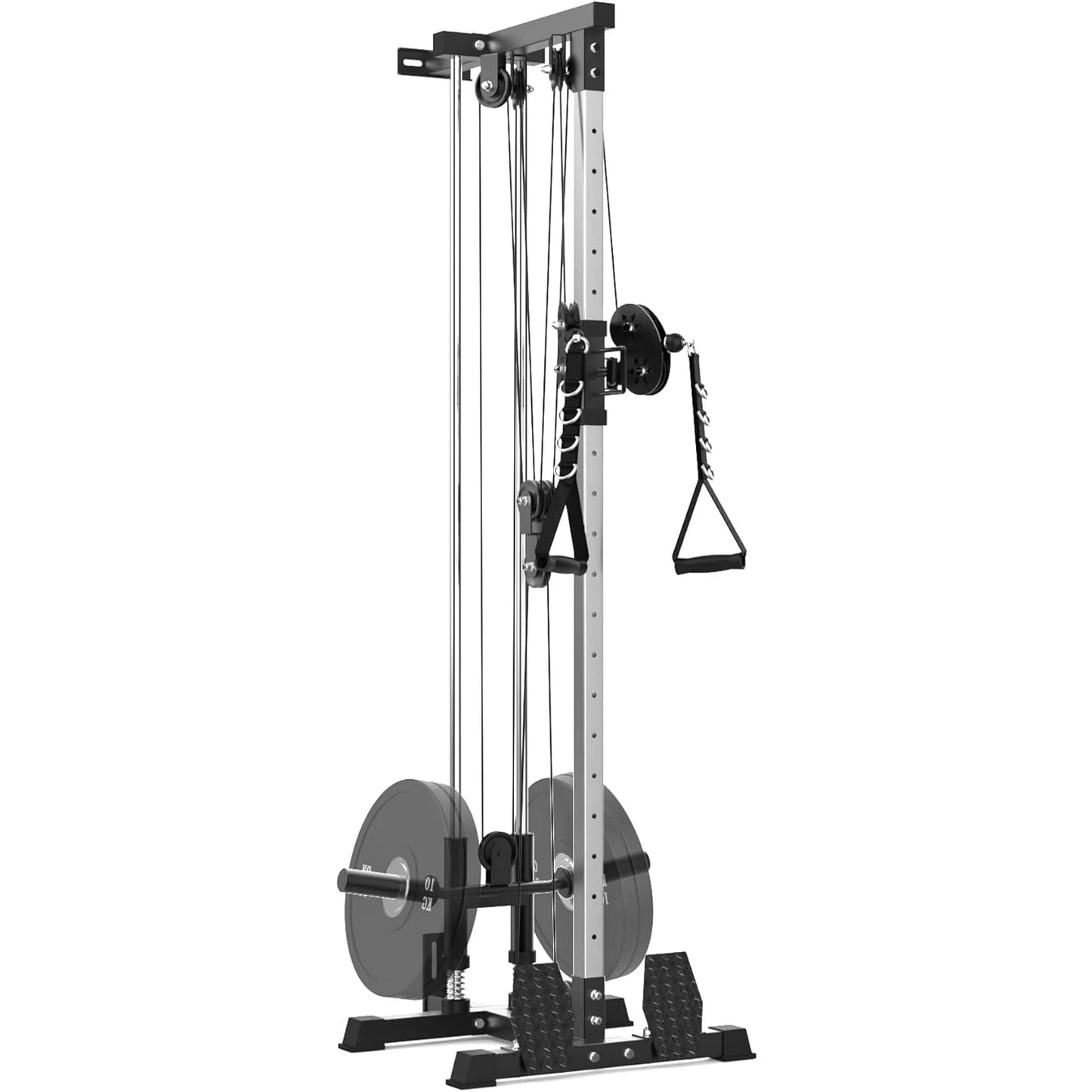 HiMISS Wall Mount Lat Pulldown Cable Machine With Adjustable Pulleys
