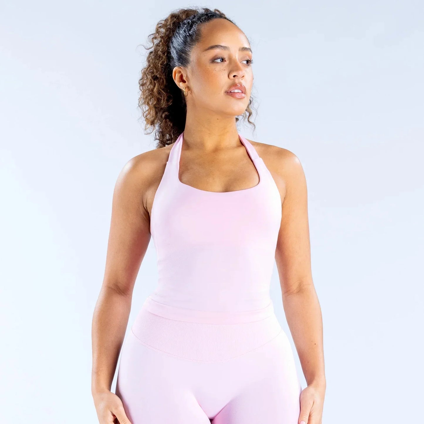 Women's Quick Dry Halter Yoga Bra With Built-In Support