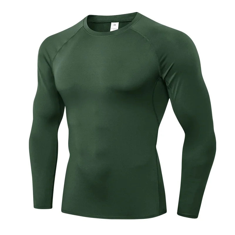 NONECN Compression Long Sleeve Workout Shirt Base Layer