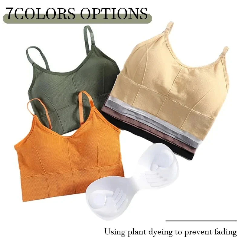 Backless Seamless Sports Bra For Yoga With Adjustable Straps