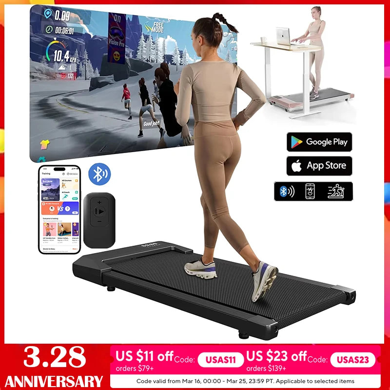 Superun 2.5 HP Home Treadmill With LCD Data Display 2in1