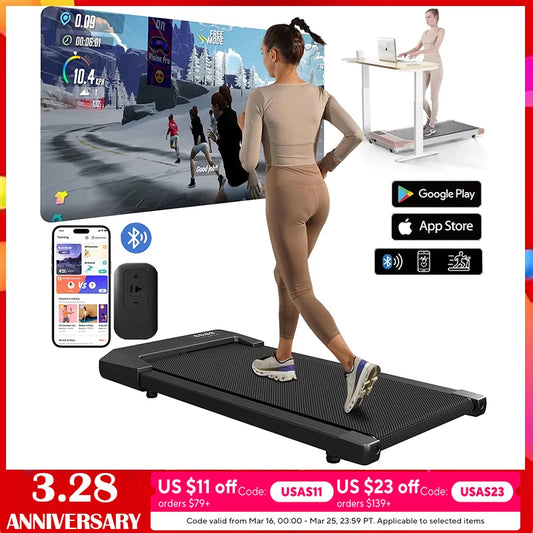 Superun 2.5 HP Home Treadmill With LCD Data Display 2in1