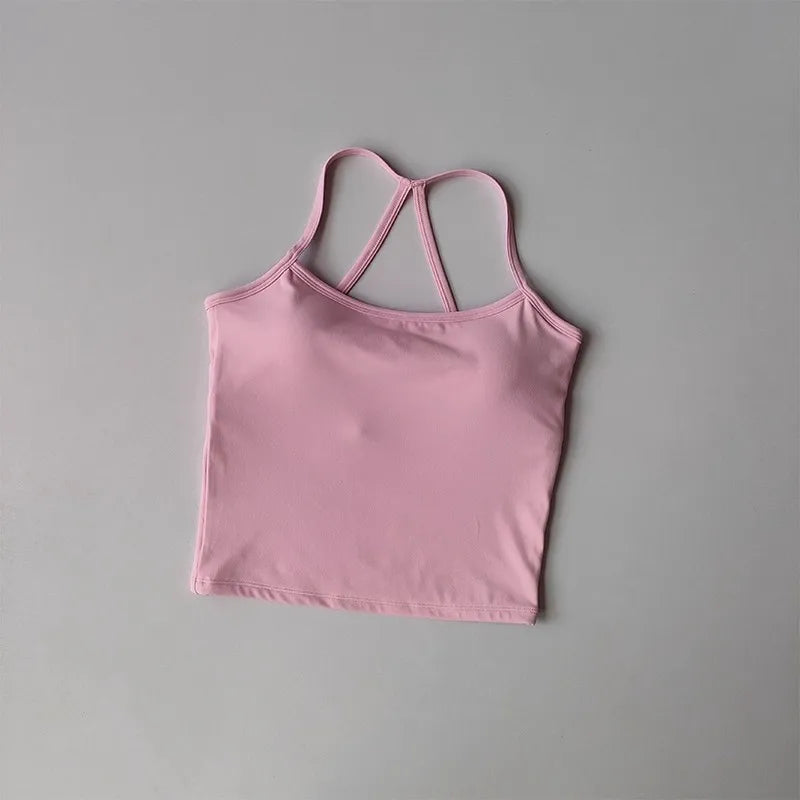 Women's Cross Back Yoga Sports Bra Push Up Fitness Vest