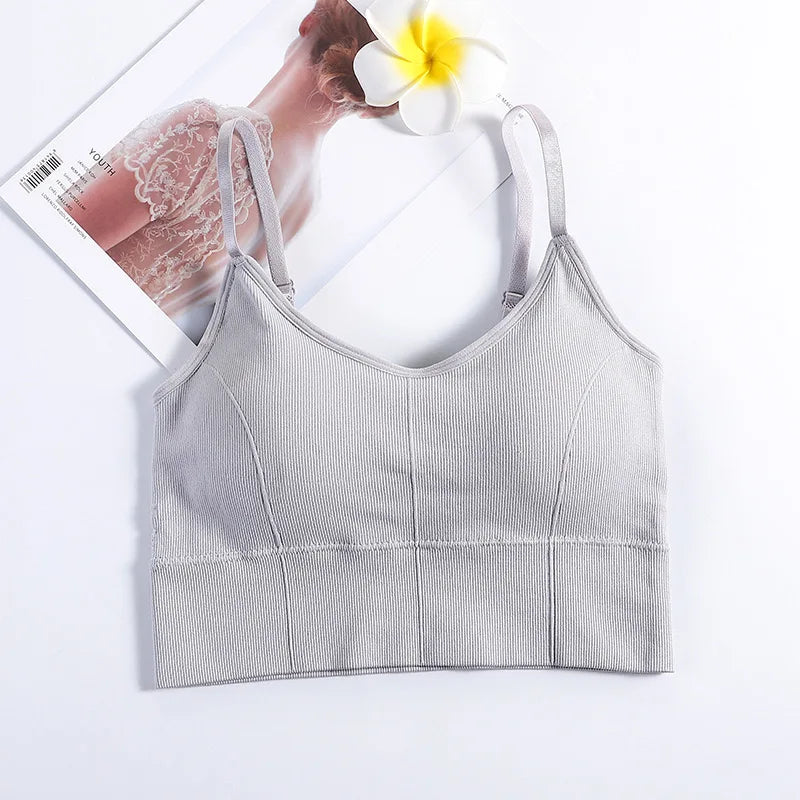 Backless Seamless Sports Bra For Yoga With Adjustable Straps