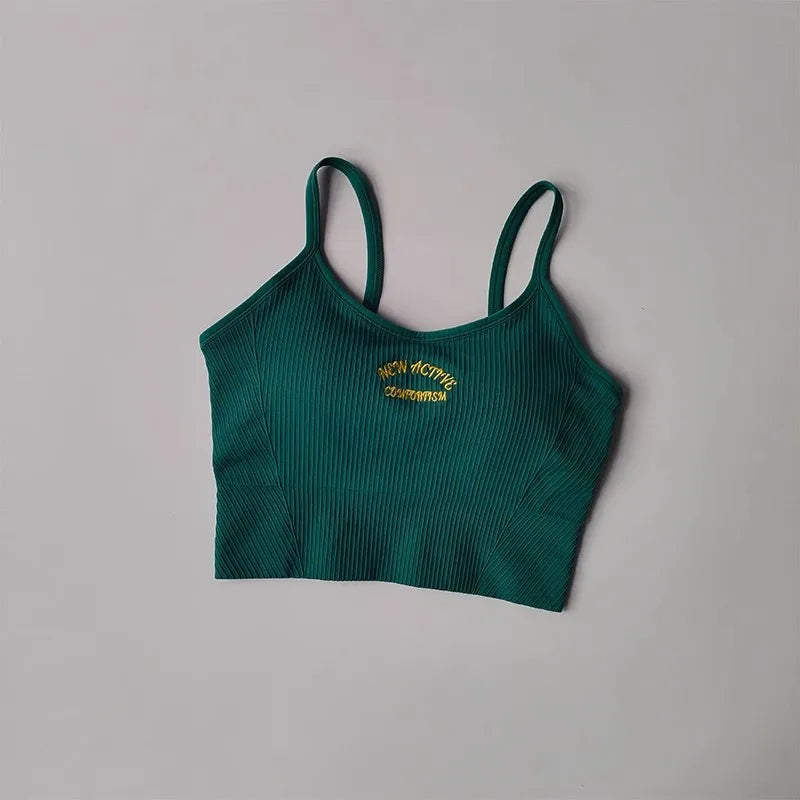 Women Breathable Sports Bra Push Up Yoga Crop Top Gym