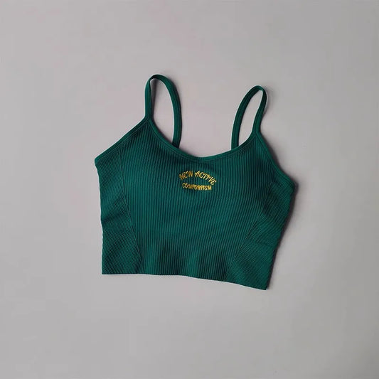 Women Breathable Sports Bra Push Up Yoga Crop Top Gym