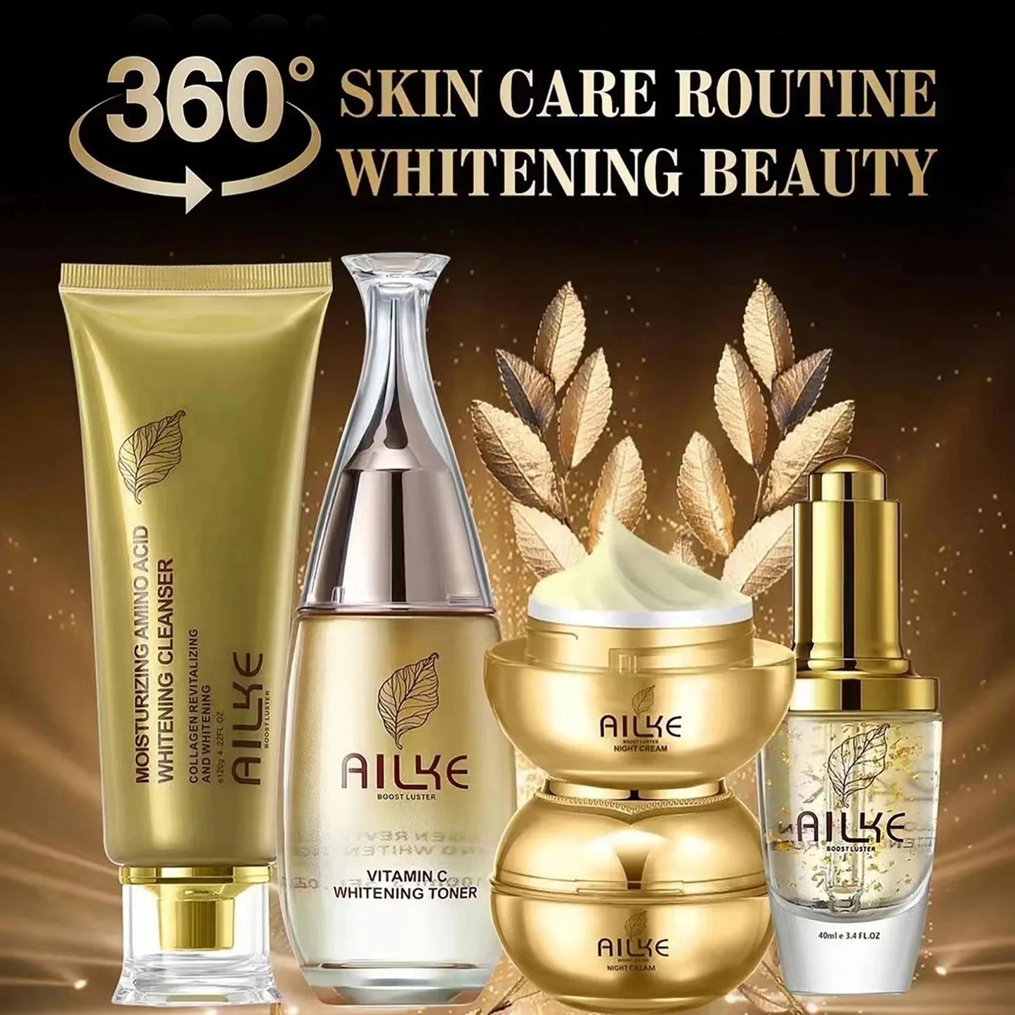 AILKE 24K Collagen Facial Whitening Set Moisturizing