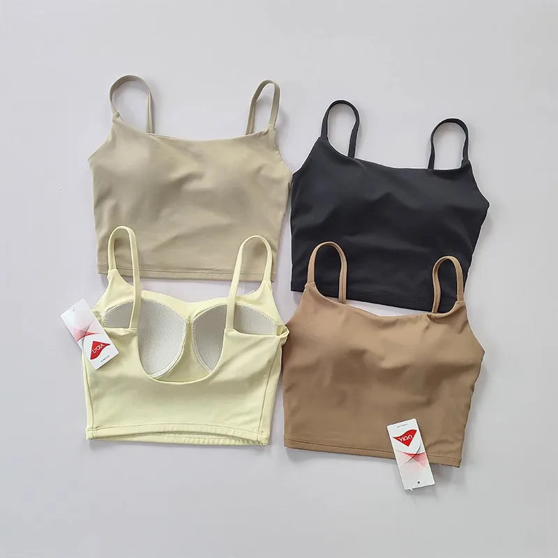 Women Yoga Sports Bra Top Breathable U Shaped Chest Pad