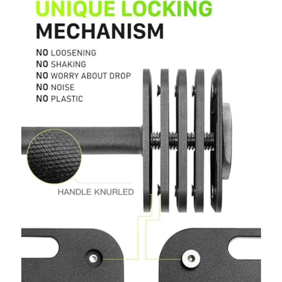 Eisenlink Adjustable Dumbbell Set 10 50 80lb Quick Lock