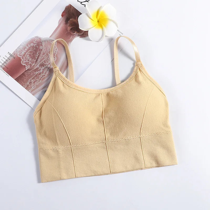 ATMDOGCN Backless Seamless Padded Sports Bra For Yoga And Gym