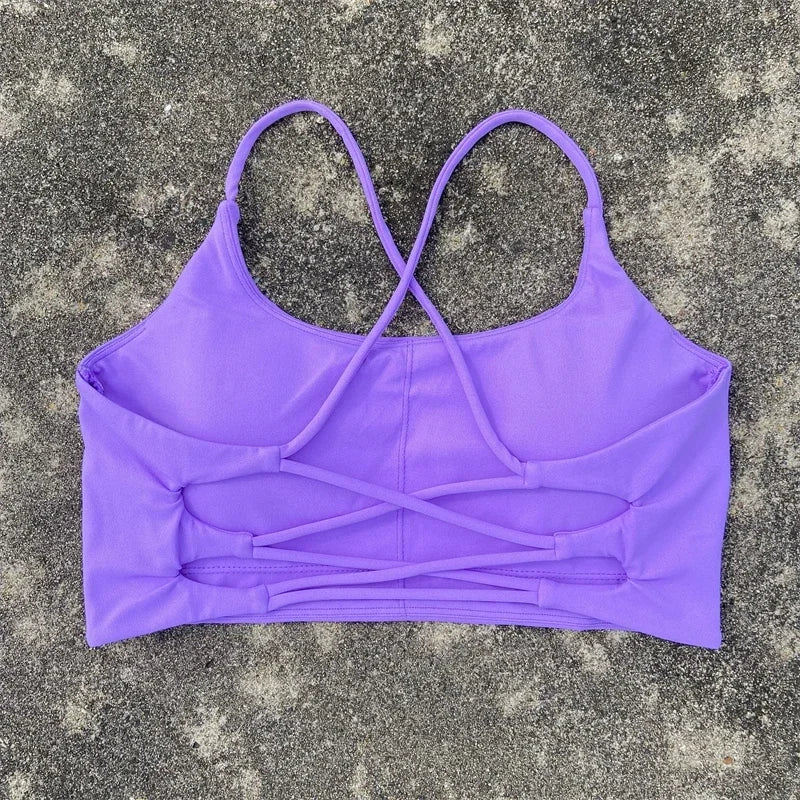 Women Crossback Sports Bra Top For Gym And Yoga Padded