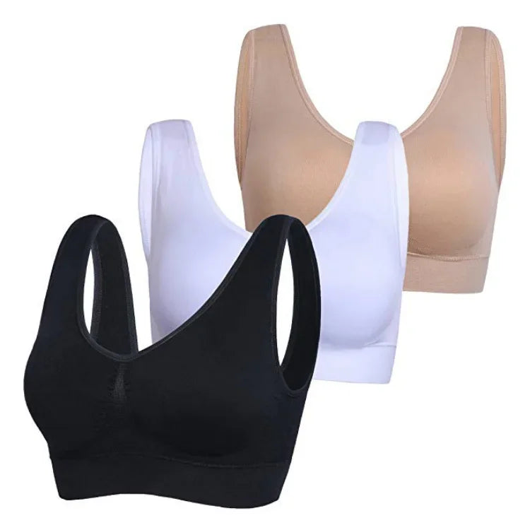 Seamless Yoga Sports Bra With Removable Pads For Women