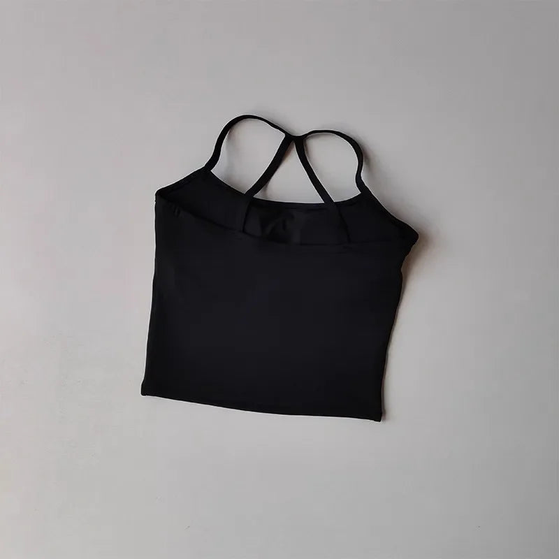 Women's Cross Back Yoga Sports Bra Push Up Fitness Vest