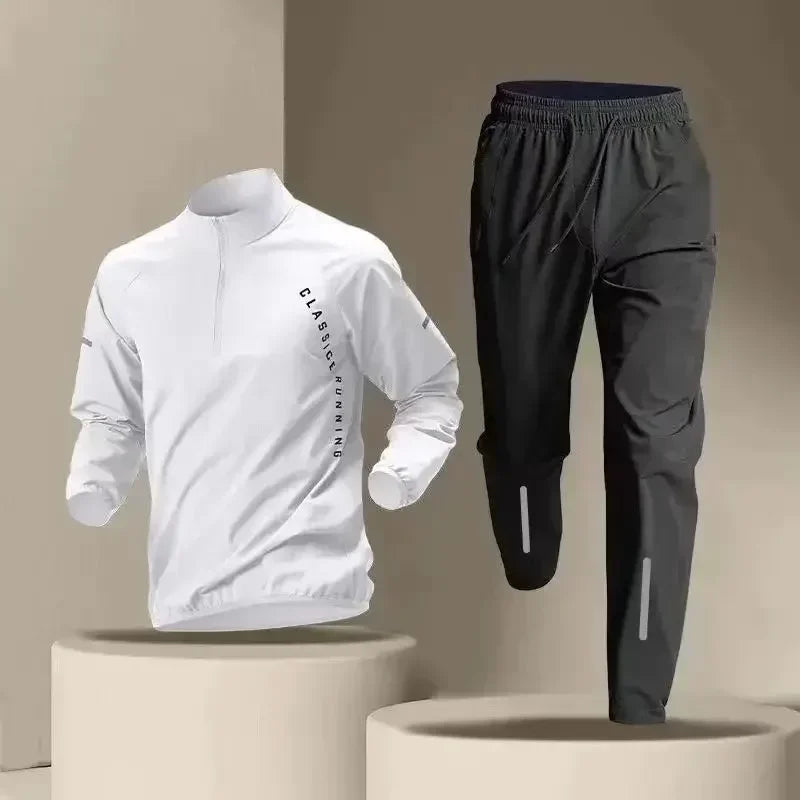 Quick Dry Jacket Two Piece Running Set For Women Reflective