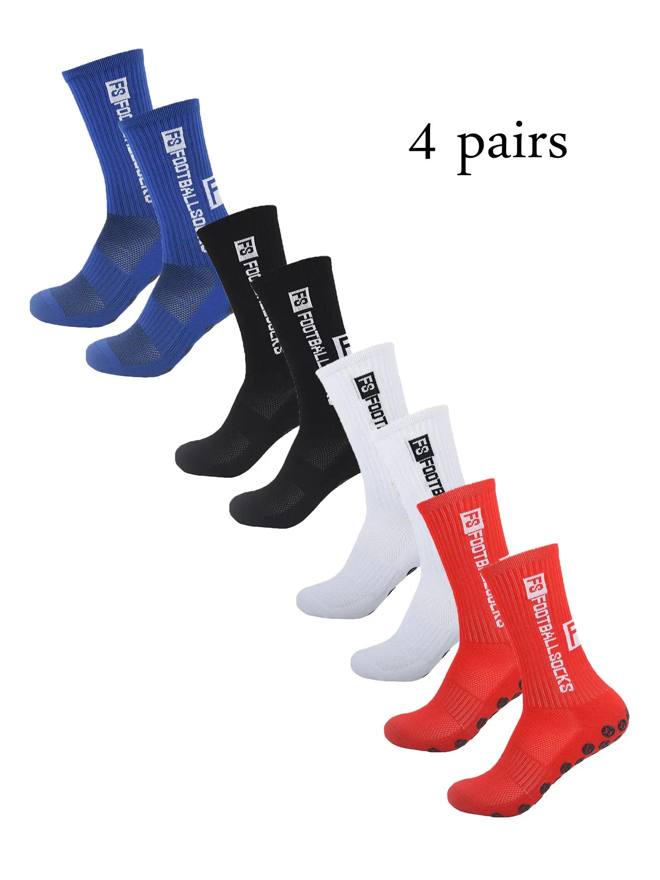 NONECN Grip Soccer Socks Anti Slip Mens Athletic Football Basketball